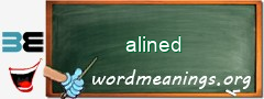 WordMeaning blackboard for alined
